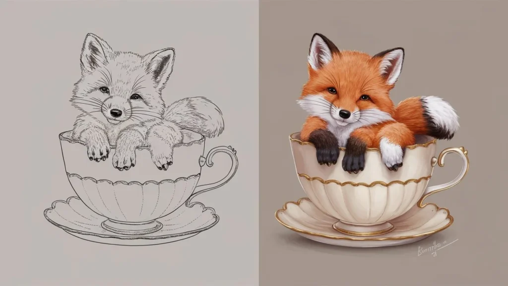 Fox Drawing