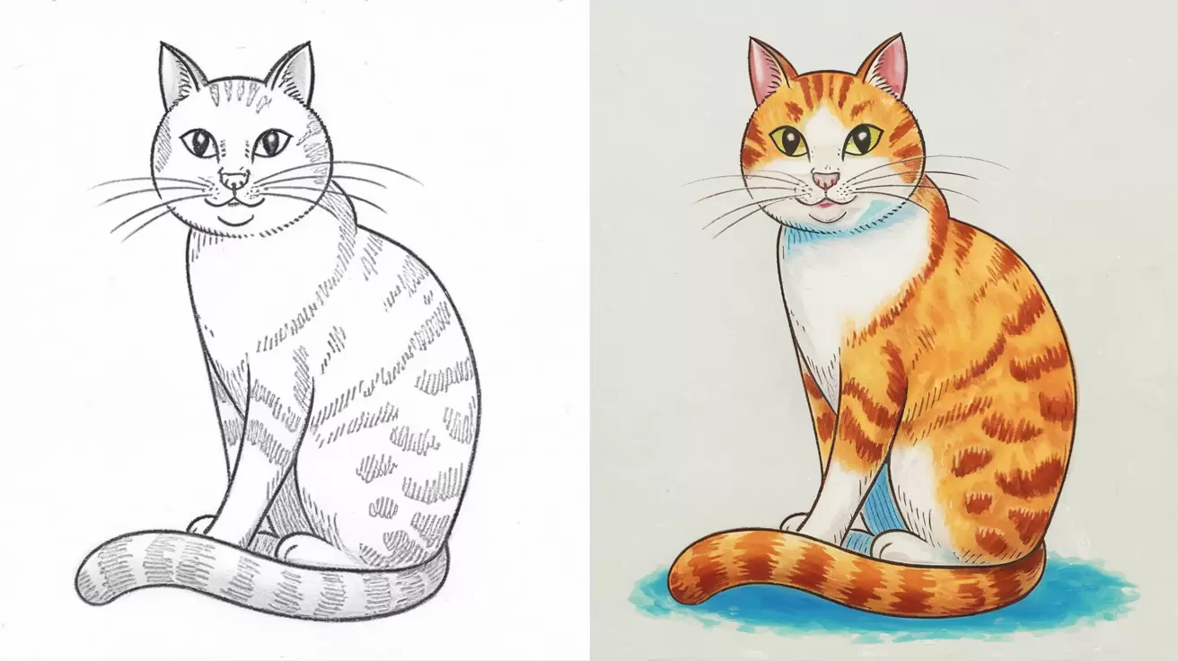 Cute Cat Drawing