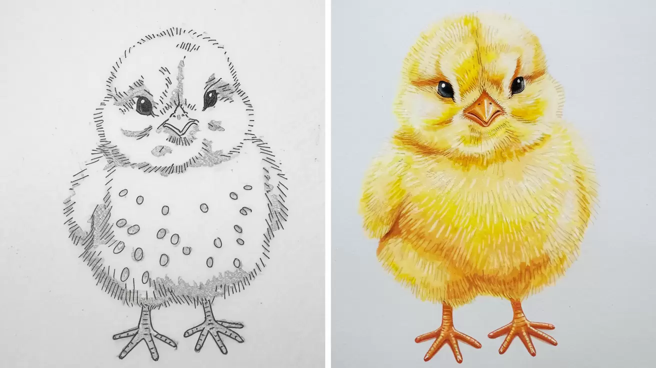 Cute Chicken Drawing