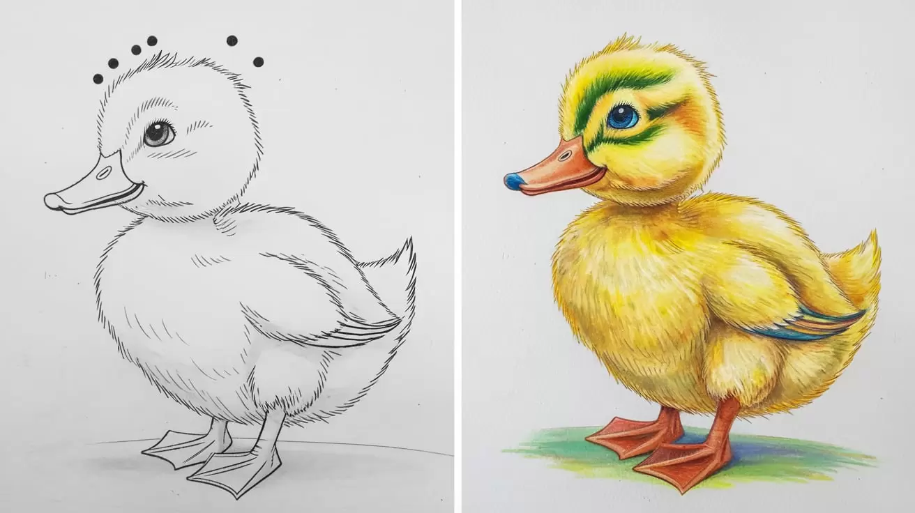 Cute Duck Drawing