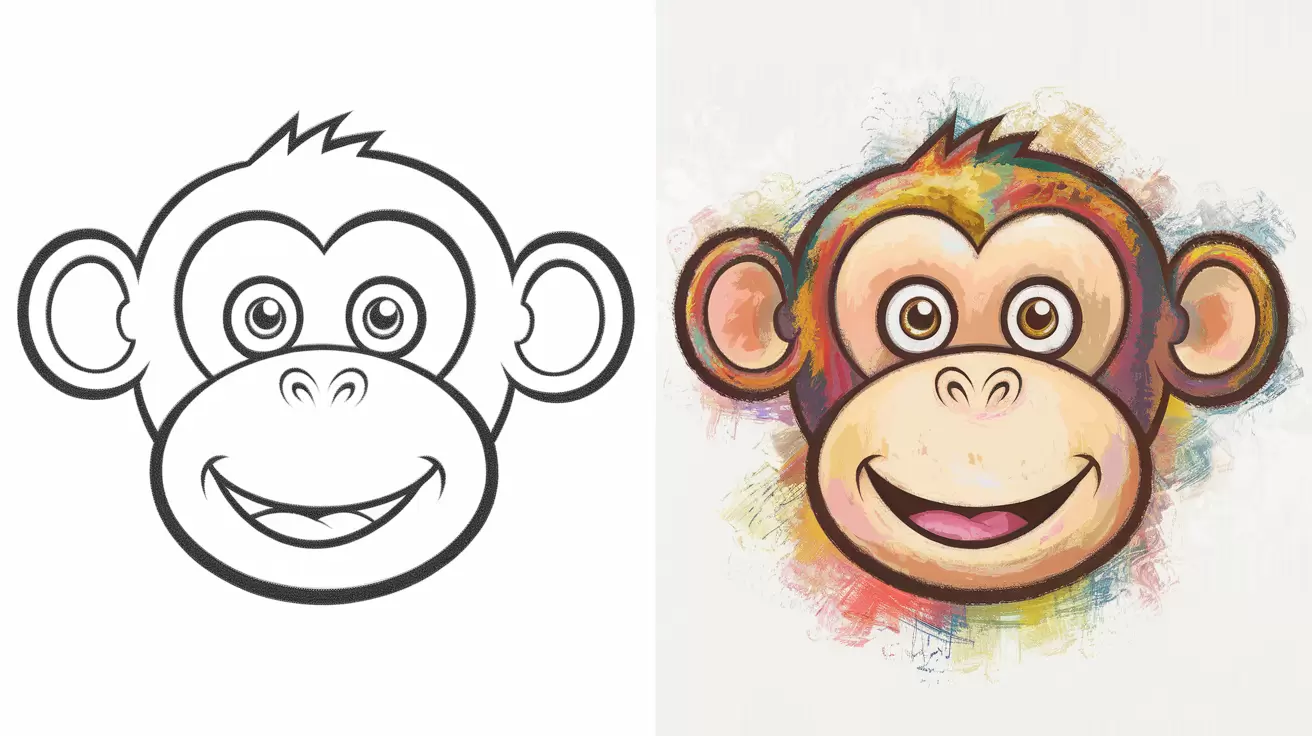 Cute Monkey Drawing